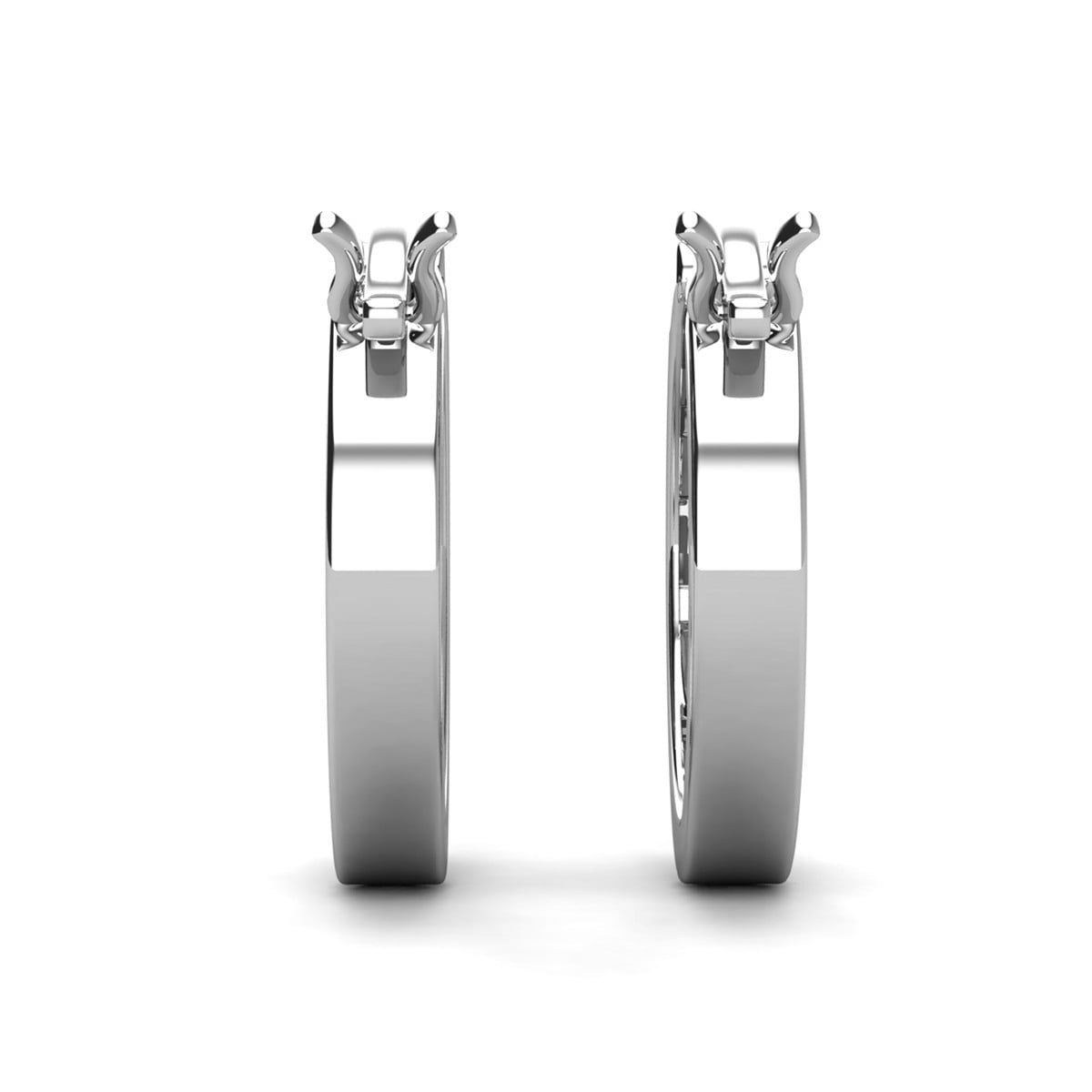 Presley 18k White Gold Plated 17mm Hoop Earrings with Swarovski Crystals