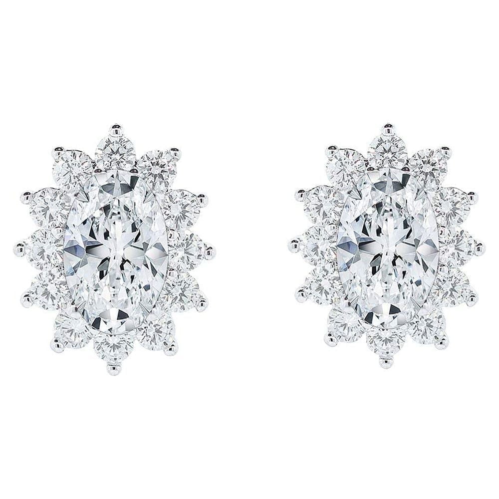 Eloise, Stella, Sage 18k White Gold Plated Stud Earrings for Women  (3 Pair Set)