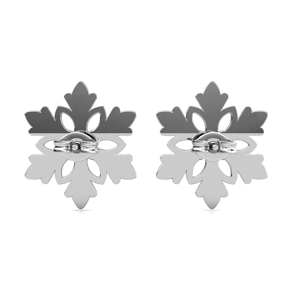 Sunny 18k White Gold Plated Crystal Stud Earrings with Swarovski Crystals