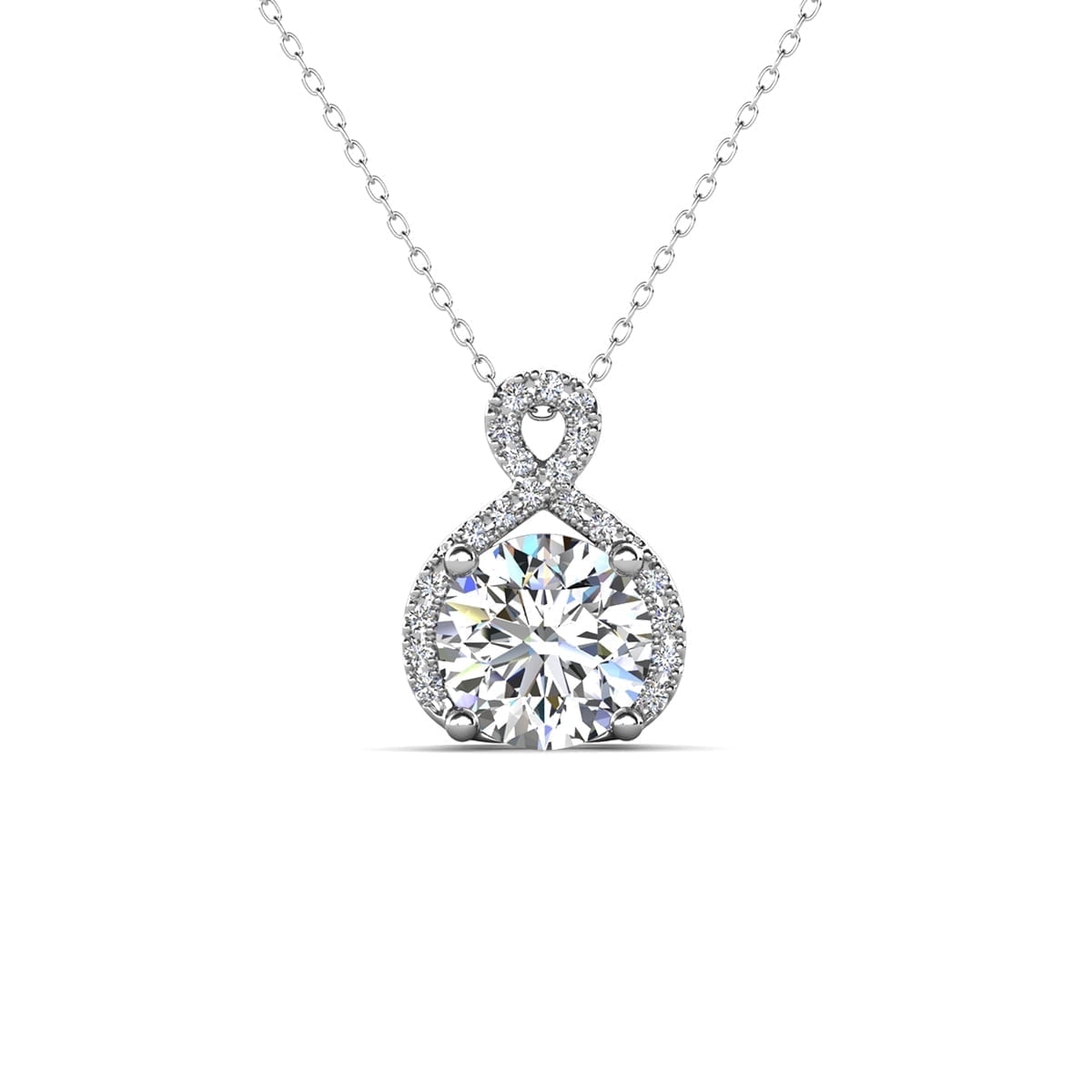 Pack of 3 - Blake, Ivy, Alessandra White Gold Plated Pendant Necklace for Women