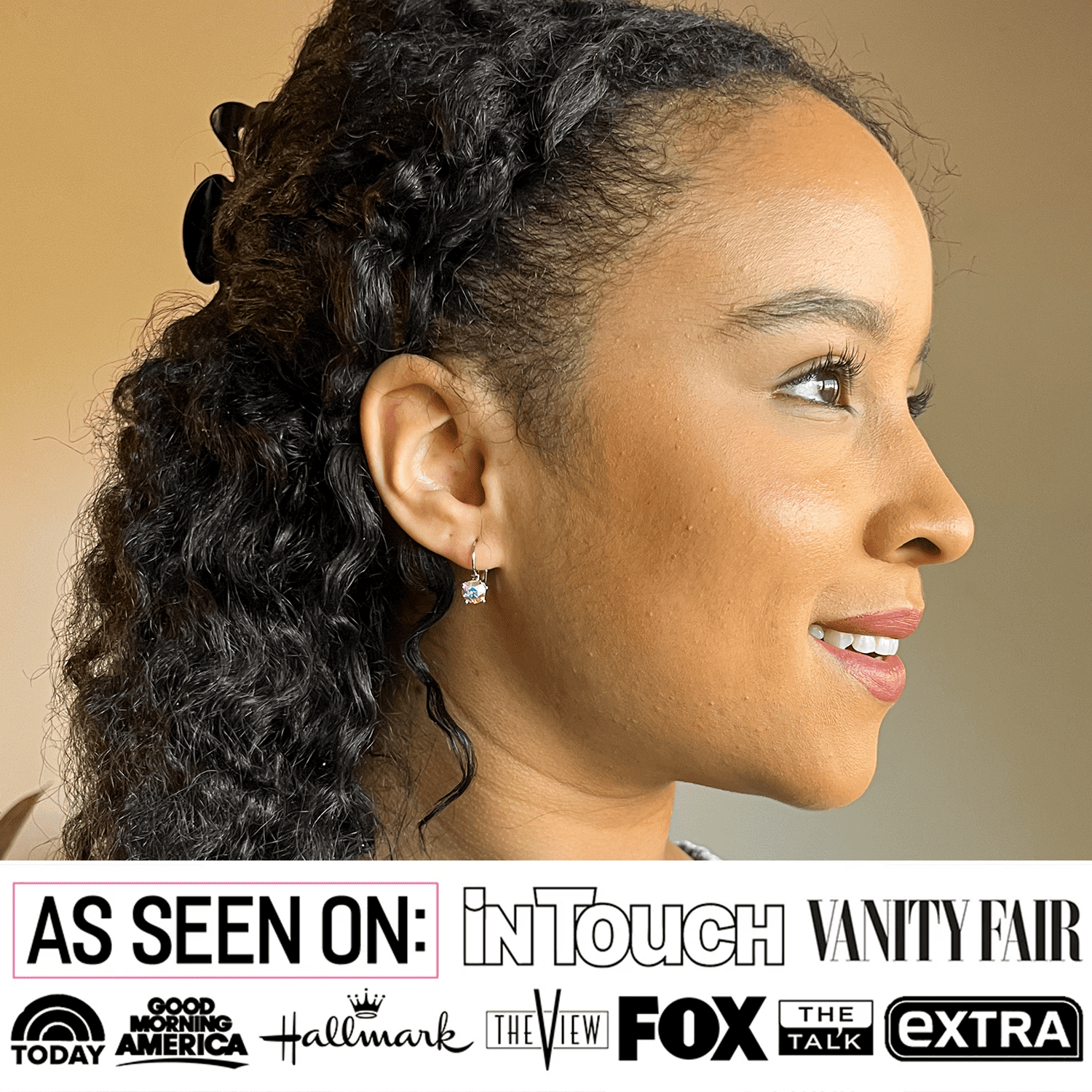 Lyric 18k White Gold Plated Drop Earrings with Swarovski Crystals — Fab Fav Sale