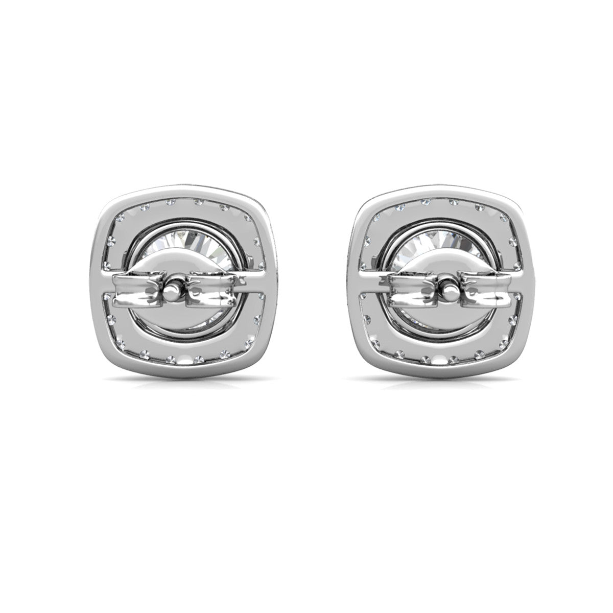 Moissanite by Cate & Chloe Hannah 18k Gold Plated 925 Sterling Silver Stud Earrings 1.16tcw