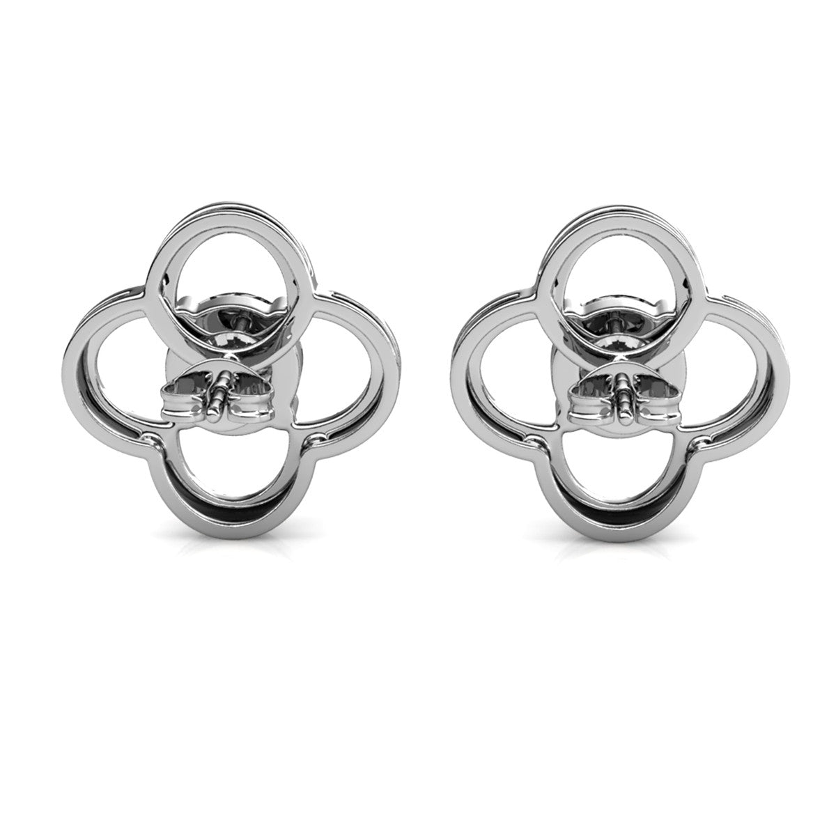 Moissanite by Cate & Chloe Charlotte 18k Gold Plated 925 Sterling Silver Stud Earrings 1.28tcw