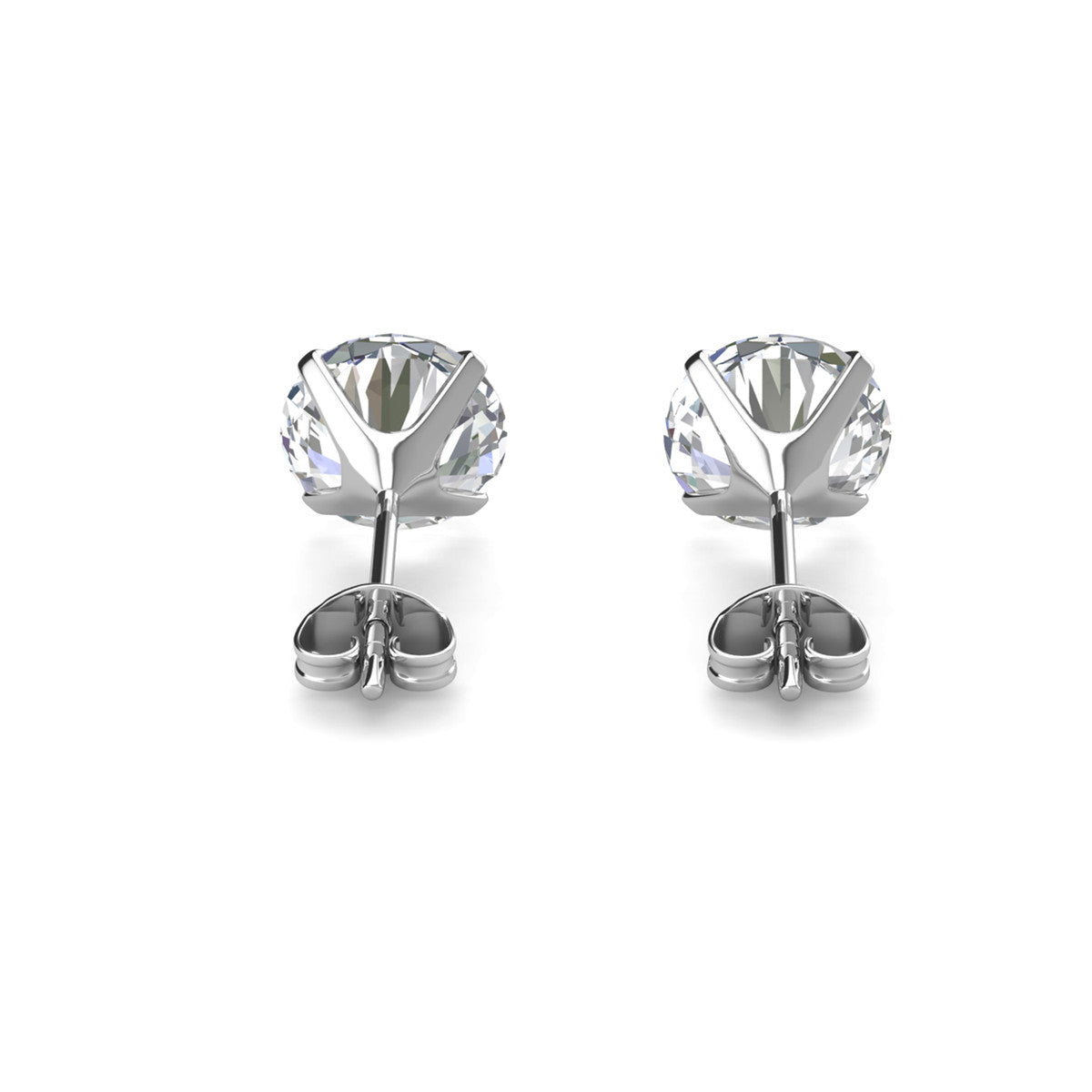 Moissanite by Cate & Chloe Vera 18k Gold Plated 925 Sterling Silver Stud Earrings 0.2tcw