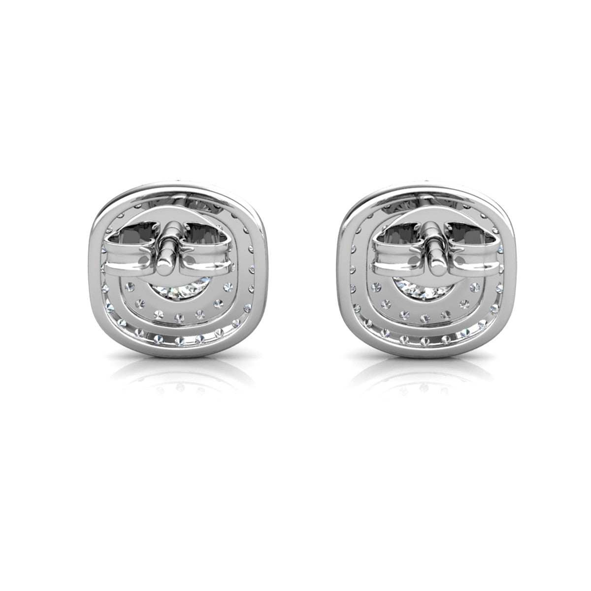 Moissanite by Cate & Chloe Lucy 18k Gold Plated 925 Sterling Silver Stud Earrings 1.0tcw