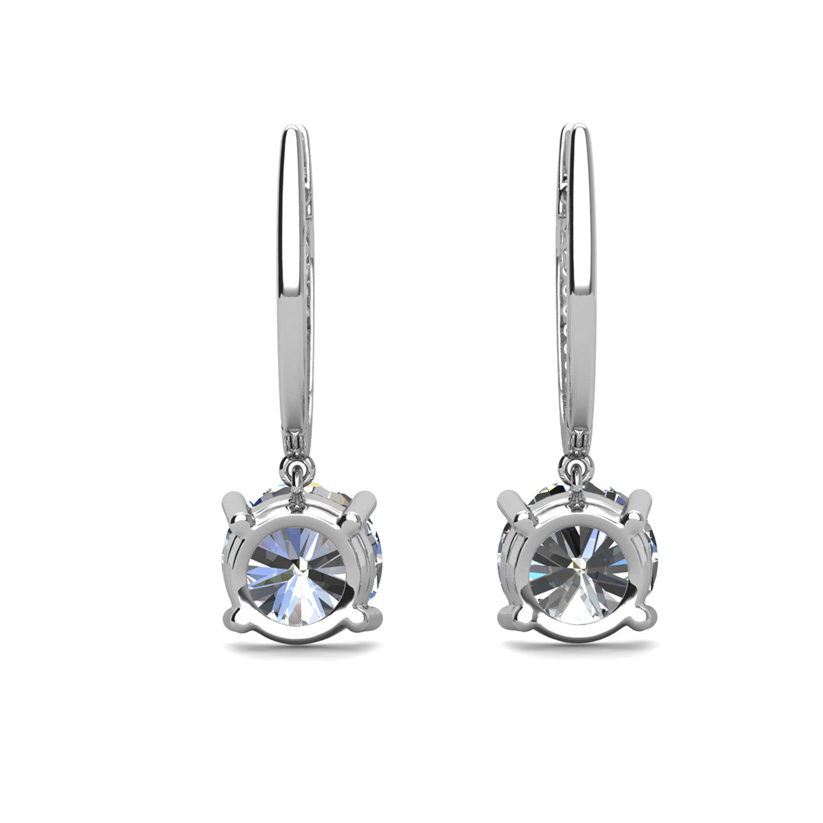 Moissanite by Cate & Chloe Finley 18k Gold Plated 925 Sterling Silver Dangle Earrings 2.13tcw