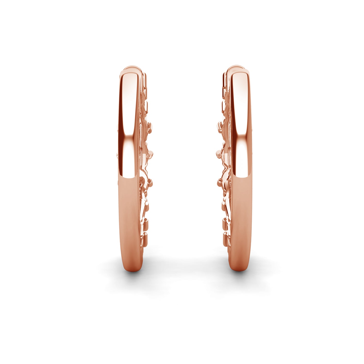 Claire 18k White Gold Plated 20mm Hoop Earrings with Swarovski Crystals