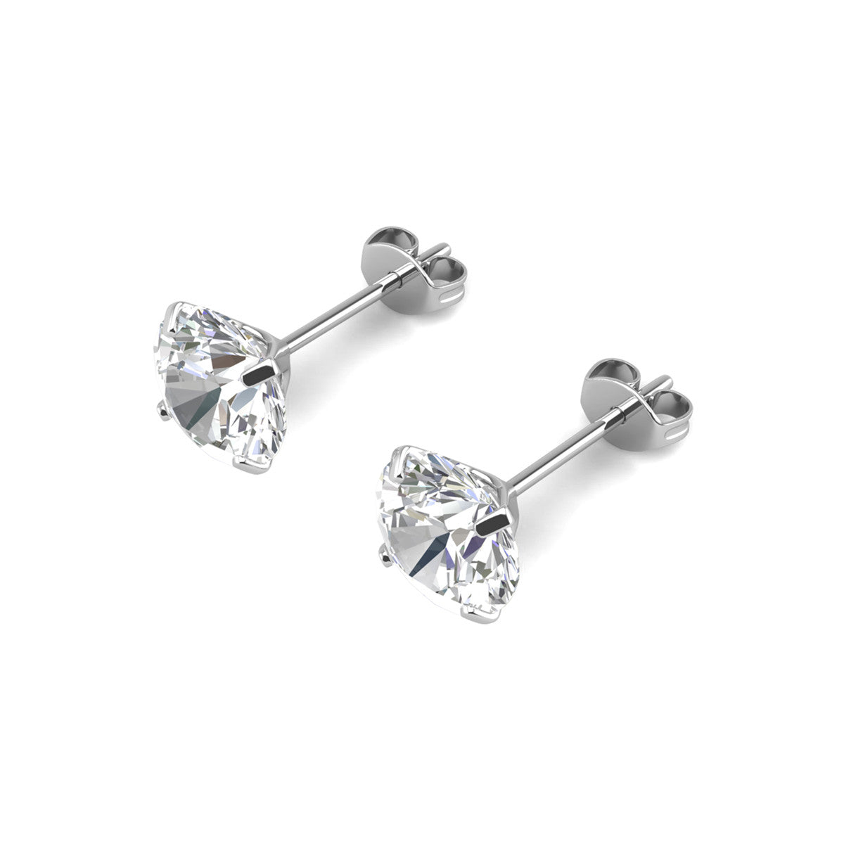Moissanite by Cate & Chloe Vera 18k Gold Plated 925 Sterling Silver Stud Earrings 0.2tcw