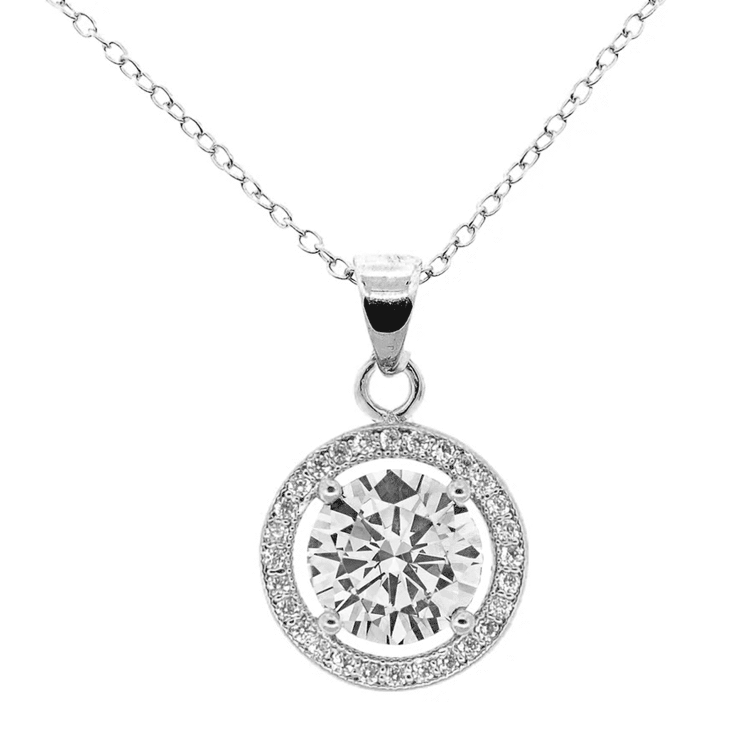 Pack of 3 - Blake, Ivy, Alessandra White Gold Plated Pendant Necklace for Women