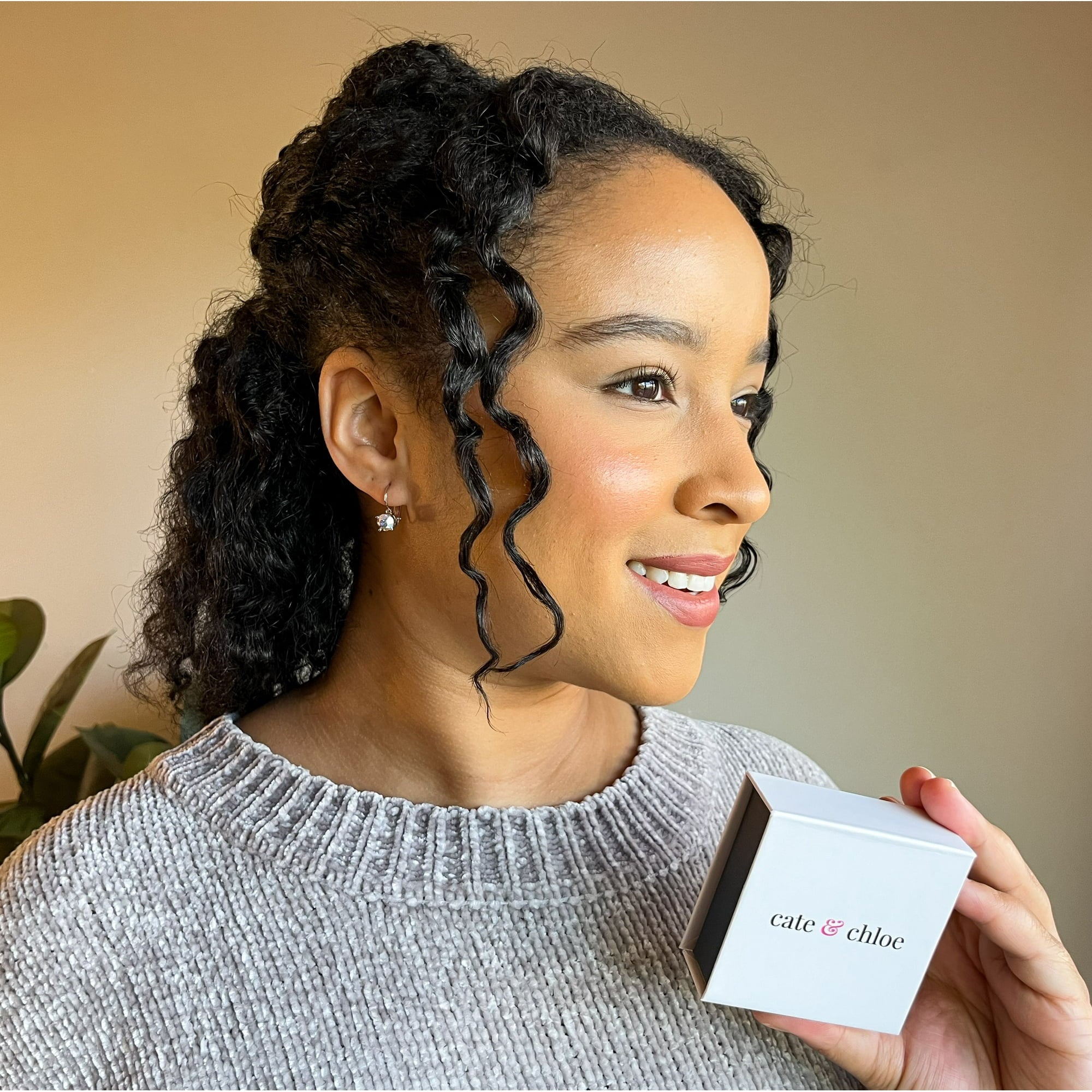 Lyric 18k White Gold Plated Drop Earrings with Swarovski Crystals — Fab Fav Sale