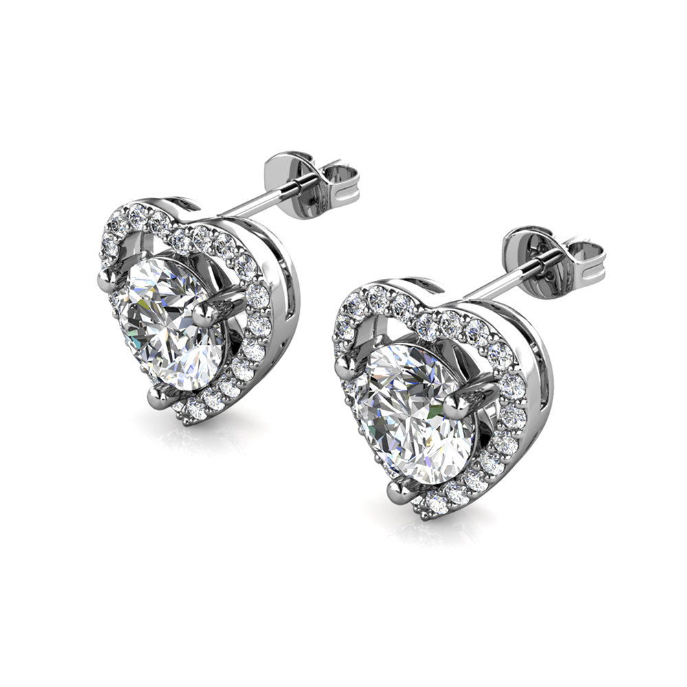 Moissanite by Cate & Chloe Briana 18k Gold Plated 925 Sterling Silver Stud Earrings 1.21tcw
