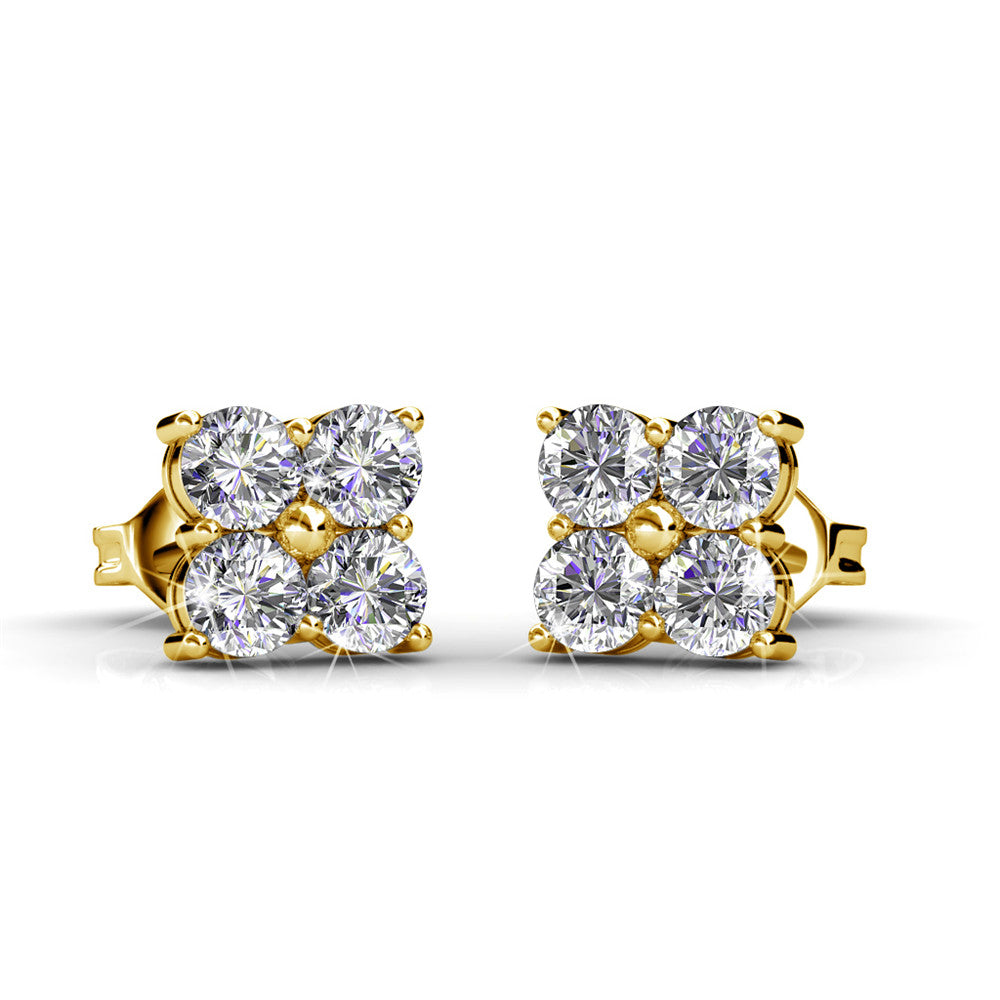 Rae “Brilliance” 18k 白金施华洛世奇耳钉