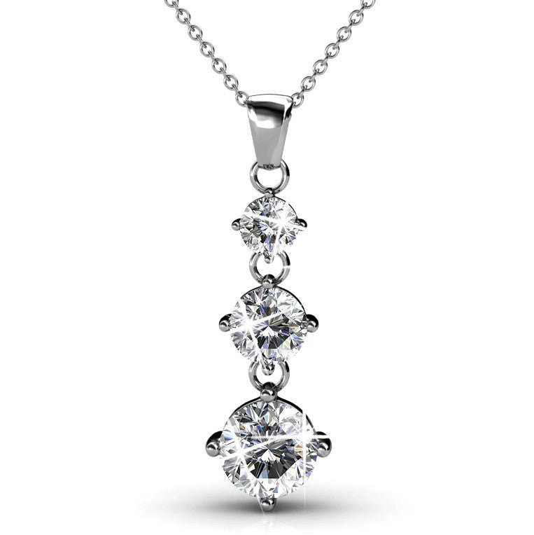 Jewelry, Necklace, Pendant - Delilah "Adorn" 18k White Gold Plated Swarovski Pendant