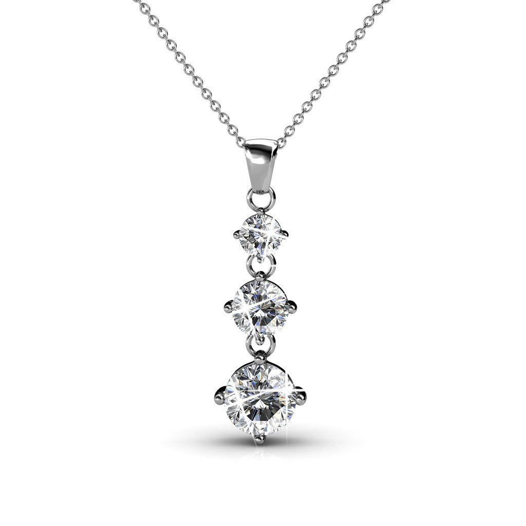 Jewelry, Necklace, Pendant - Delilah "Adorn" 18k White Gold Plated Swarovski Pendant