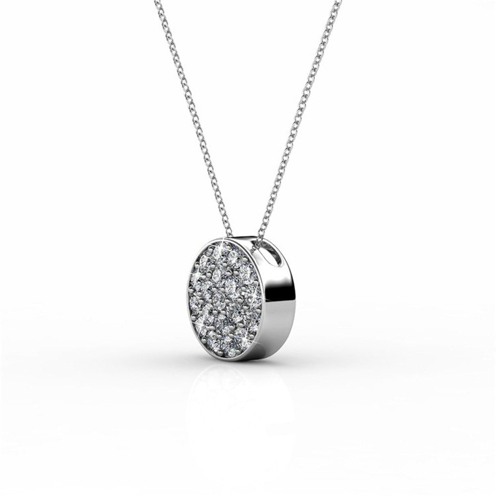 Necklace,Jewelry - Nelly “Valor” 18k White Gold Swarovski Pave Necklace