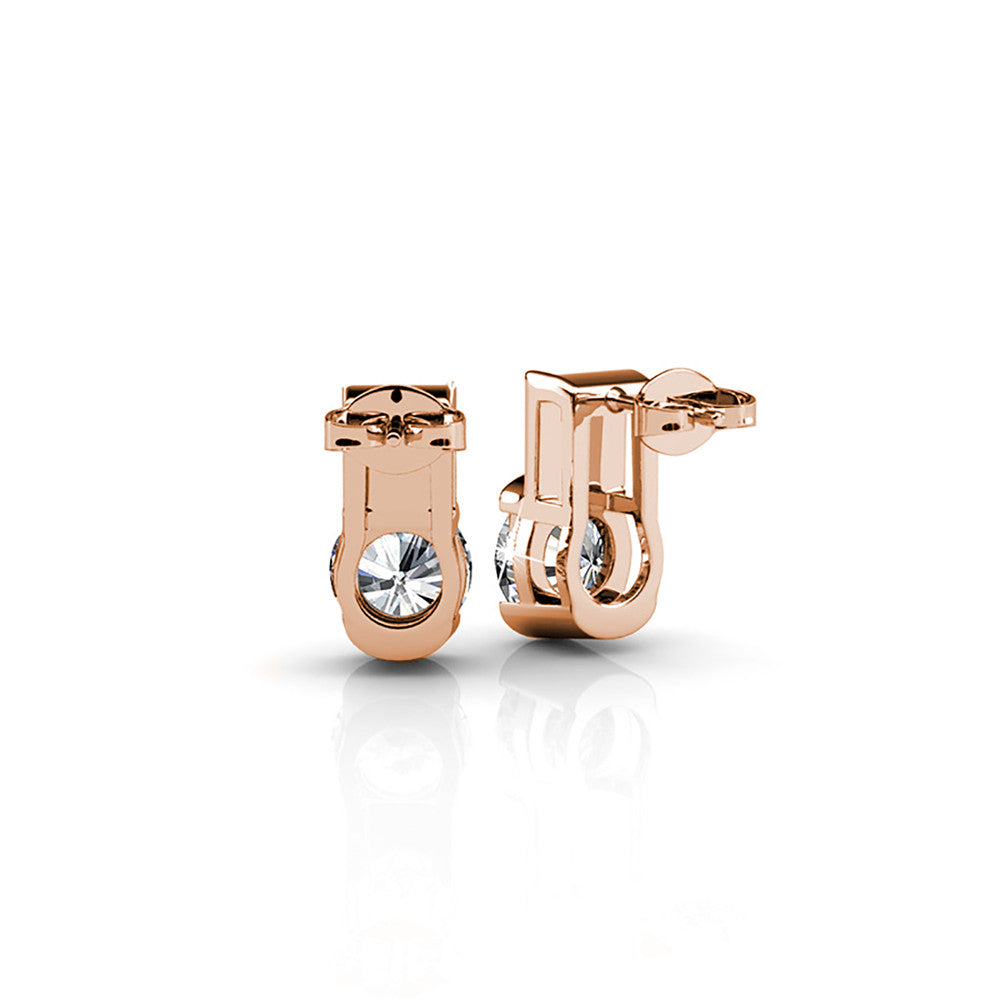 Laya 18k White Gold Plated Stud Earrings with Swarovski Crystals — Final Sale