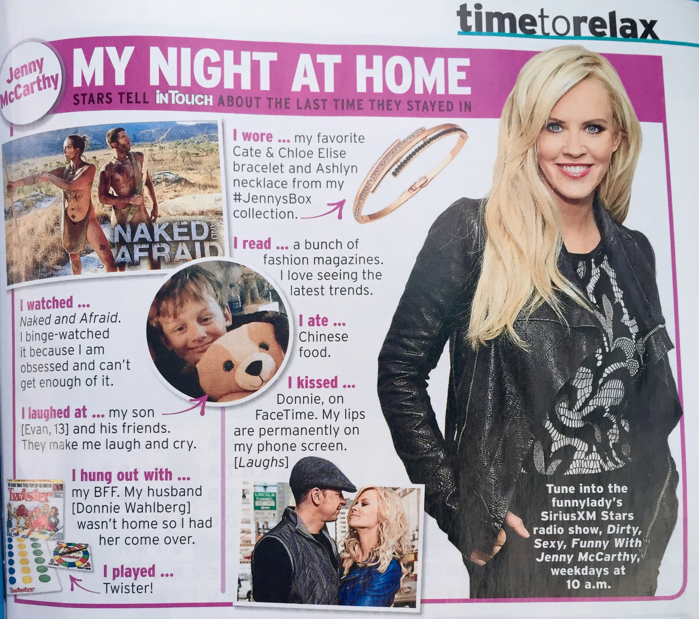 Jenny McCarthy Mentions the Elise Bracelet and Ashlyn Necklace in InTouch Magazine!