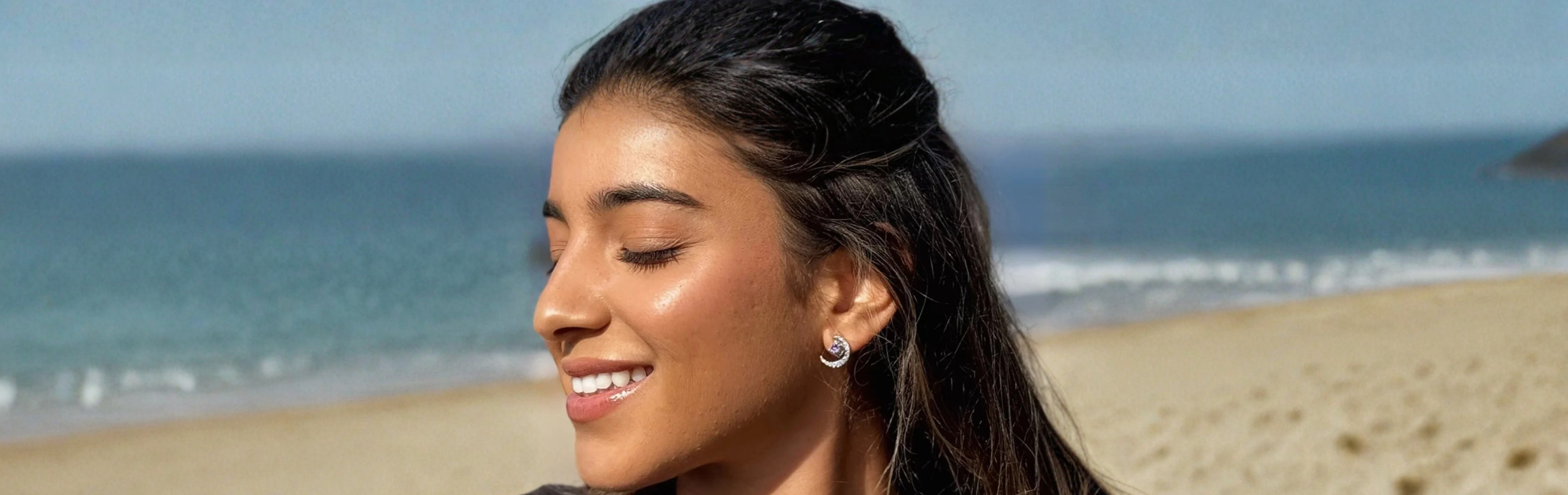 Bianca elegant gold hoop earrings sparkling with chic charm, perfect fall jewelry from Cate & Chloe ✨