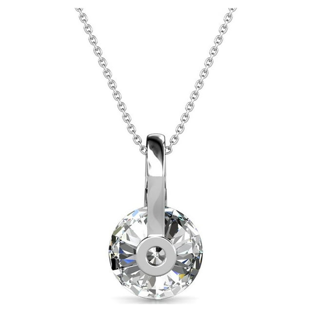 Tina 18k White Gold Plated Crystal Necklace