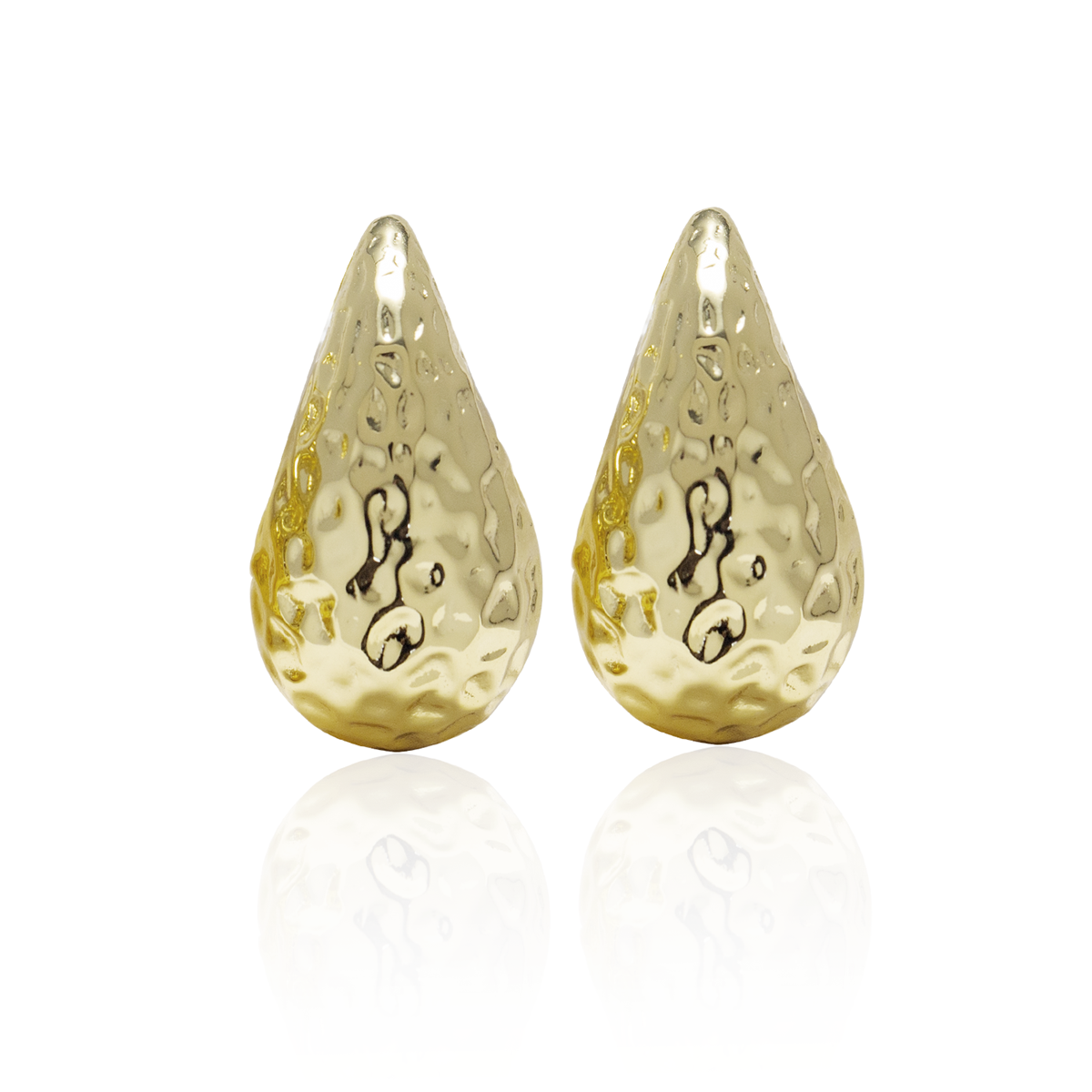 Candice 18k White Gold Plated Teardrop Stud Earrings