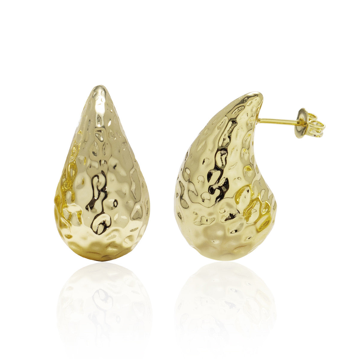 Candice 18k White Gold Plated Teardrop Stud Earrings