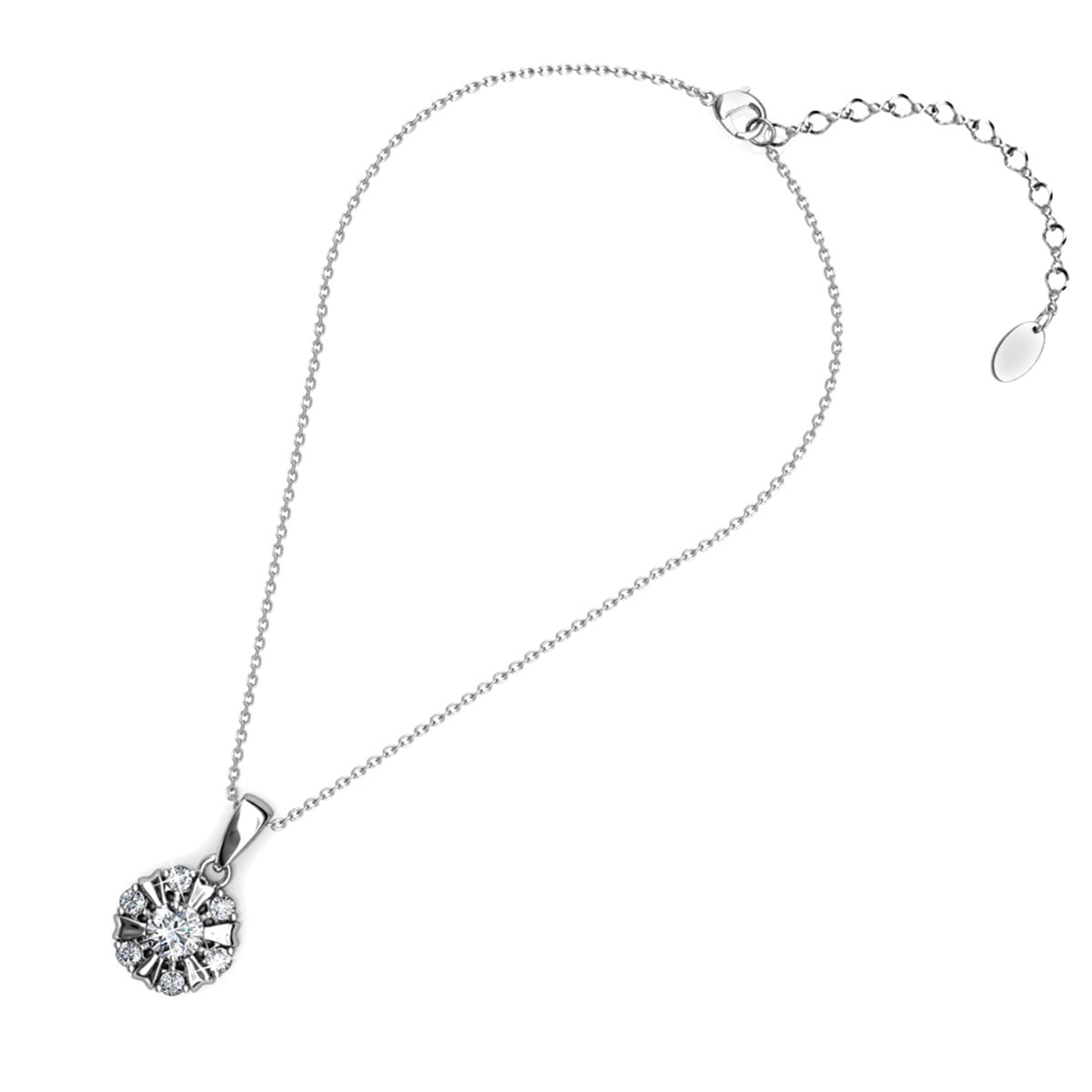 Millie 18k White Gold Plated Necklace with Swarovski Crystals