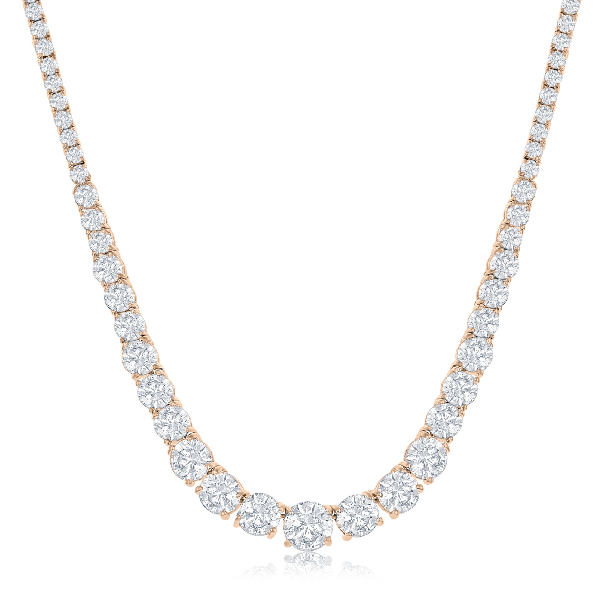 Whitney 18k White Gold Plated Necklace with Crystals