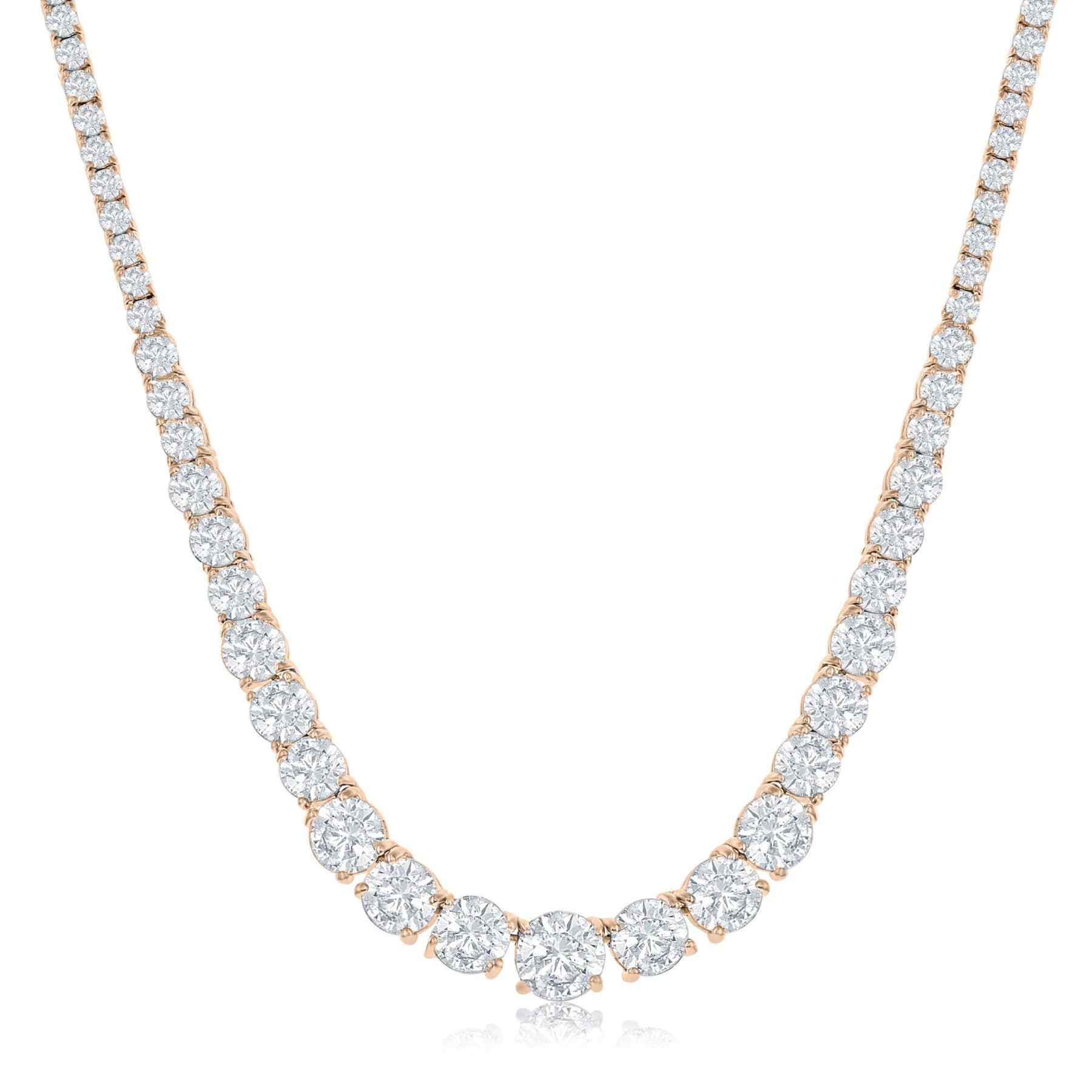 Whitney 18k White Gold Plated Necklace with Swarovski Crystals