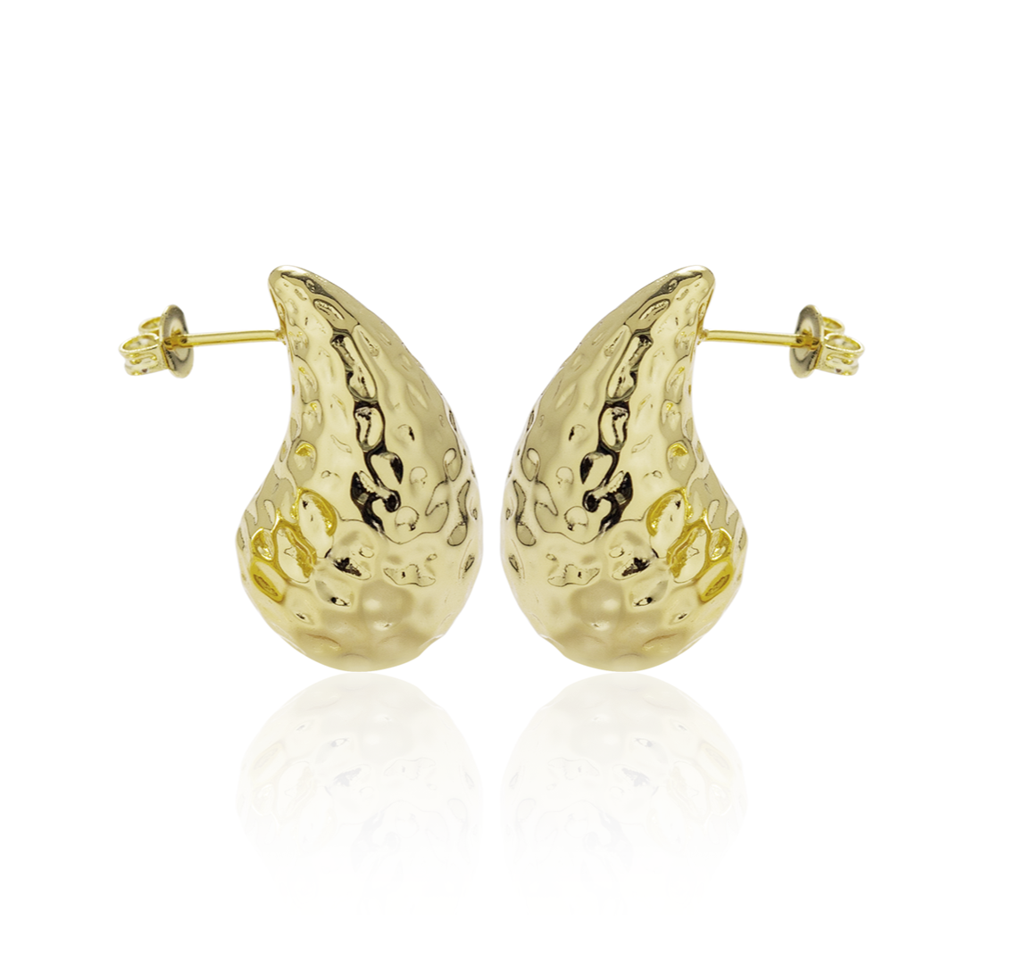 Candice 18k White Gold Plated Teardrop Stud Earrings