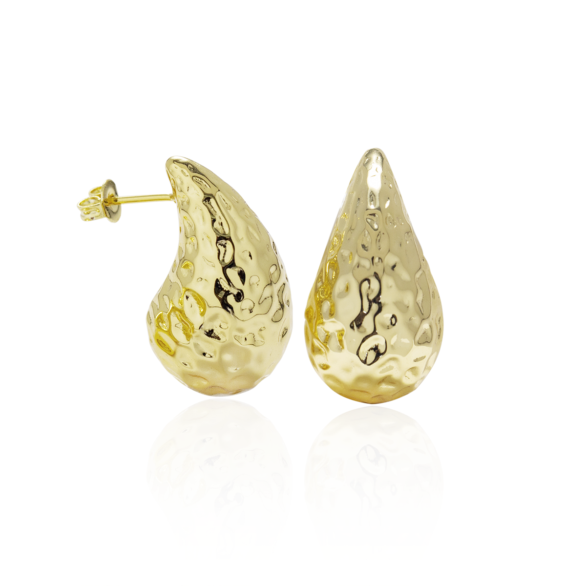 Candice 18k White Gold Plated Teardrop Stud Earrings