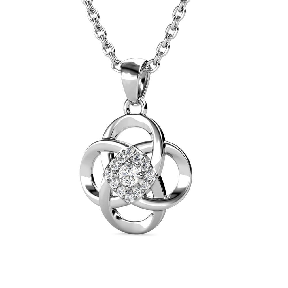 Nyssa 18k White Gold Plated Necklace with Swarovski Crystals