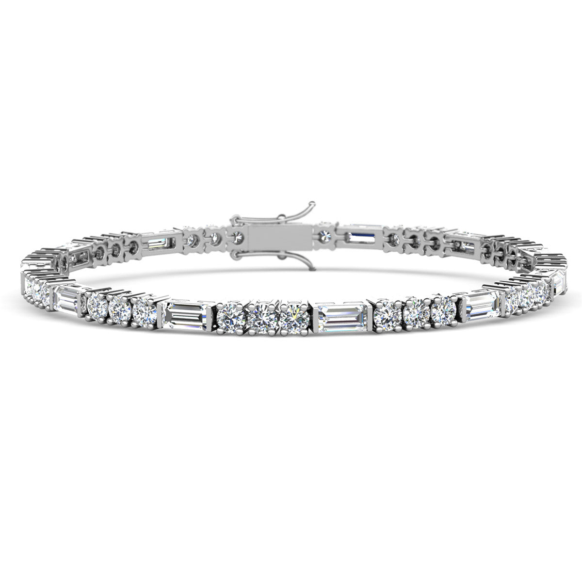 Adrianna 18k White Gold Plated Tennis Bracelet & Limited Edition Ribbon Card