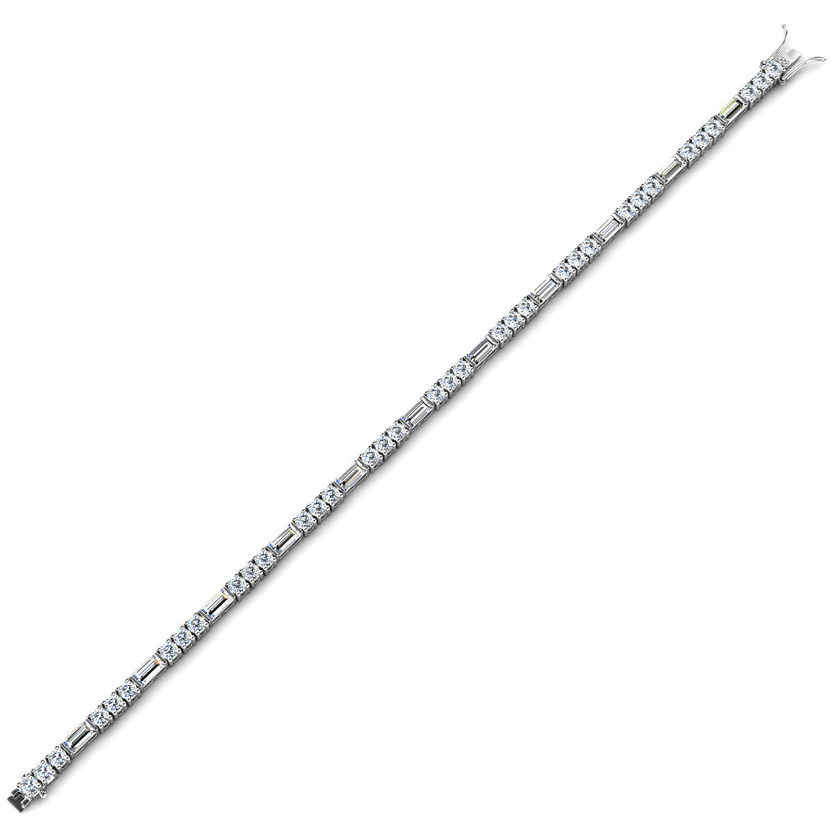 Adrianna 18k White Gold Plated Tennis Bracelet with Swarovski Crystals