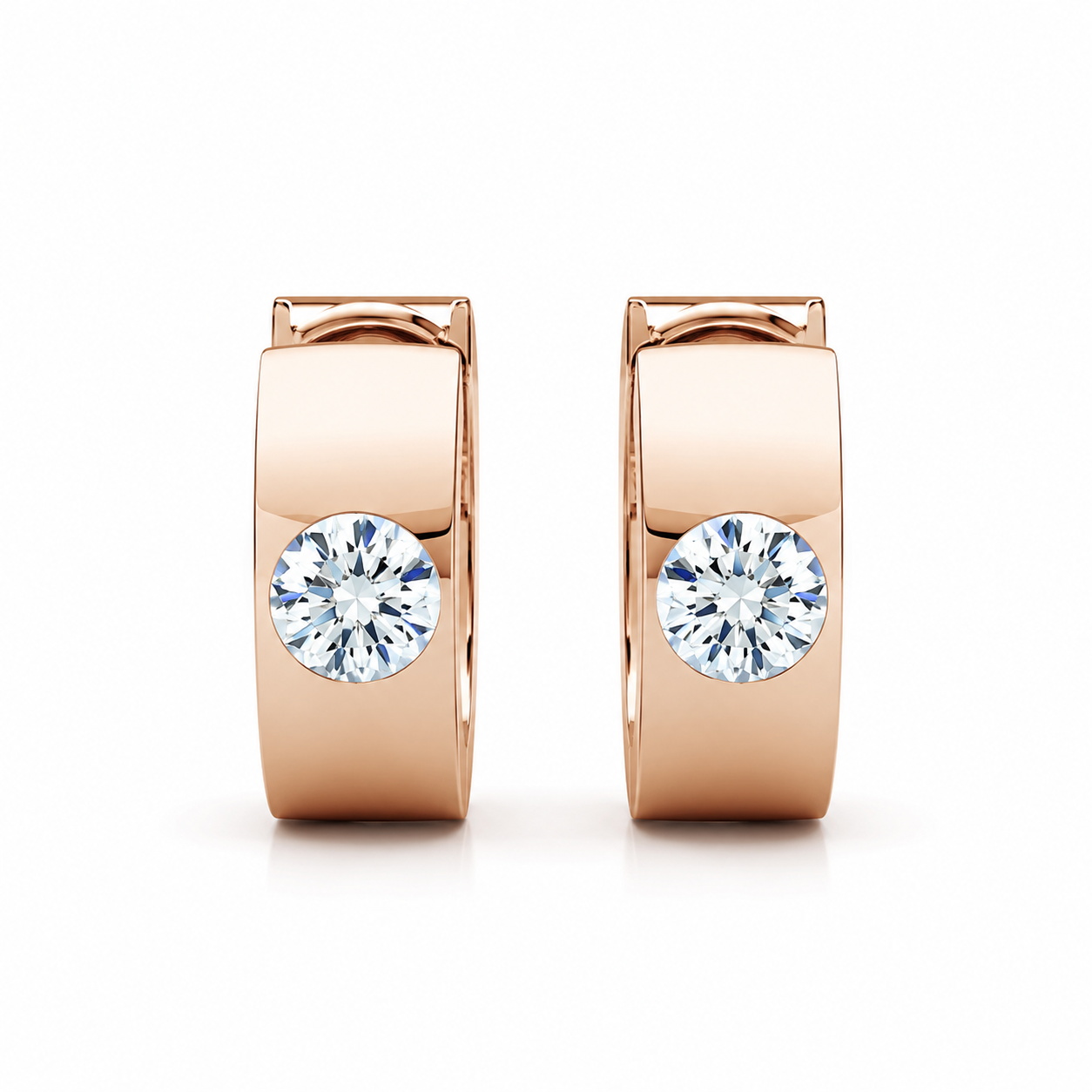 Alana 18k White Gold Plated 14mm Small Hoop Earrings with Swarovski Crystals — Final Sale