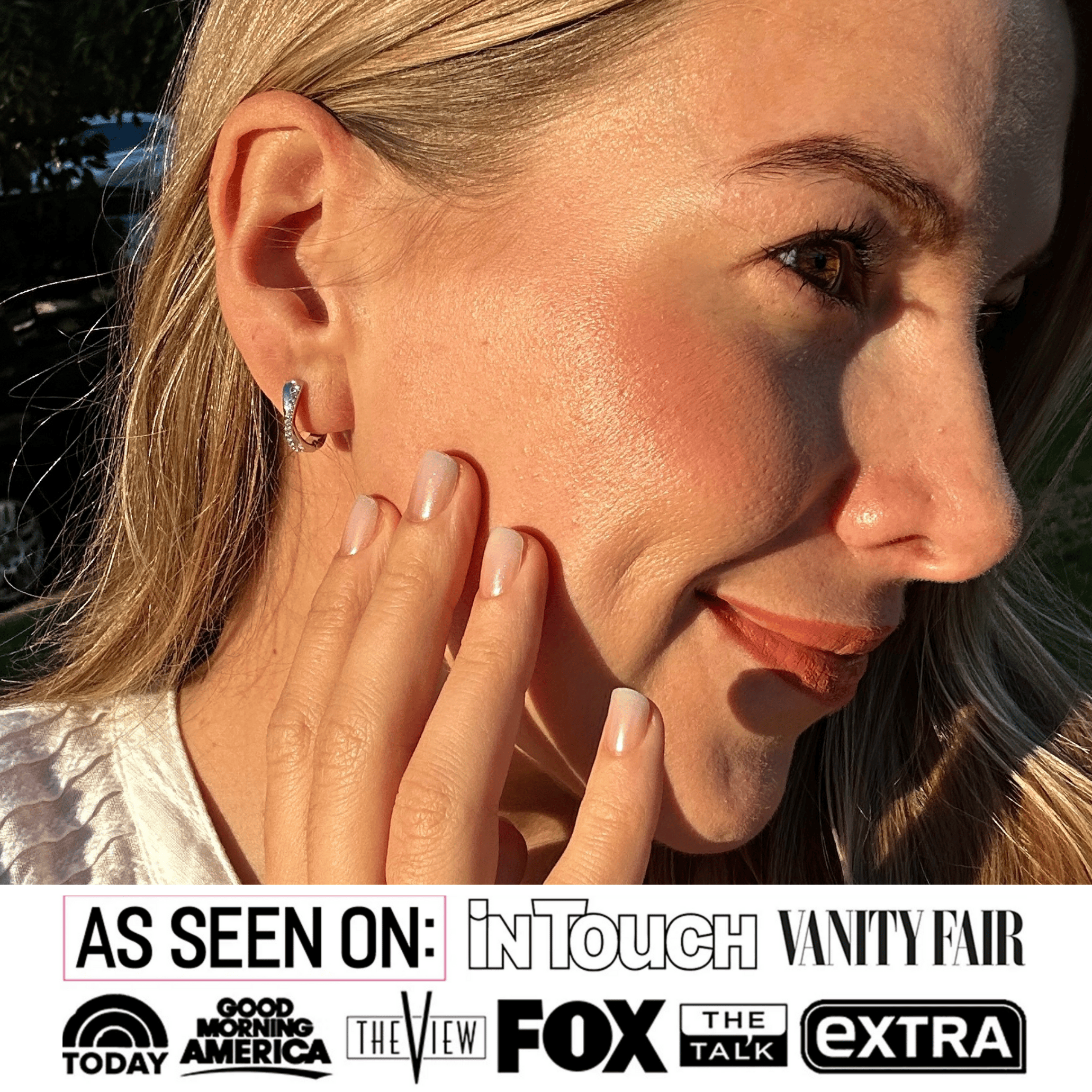 Amaya 18k White Gold Plated 16mm Twisted Hoop Earrings with Swarovski Crystals