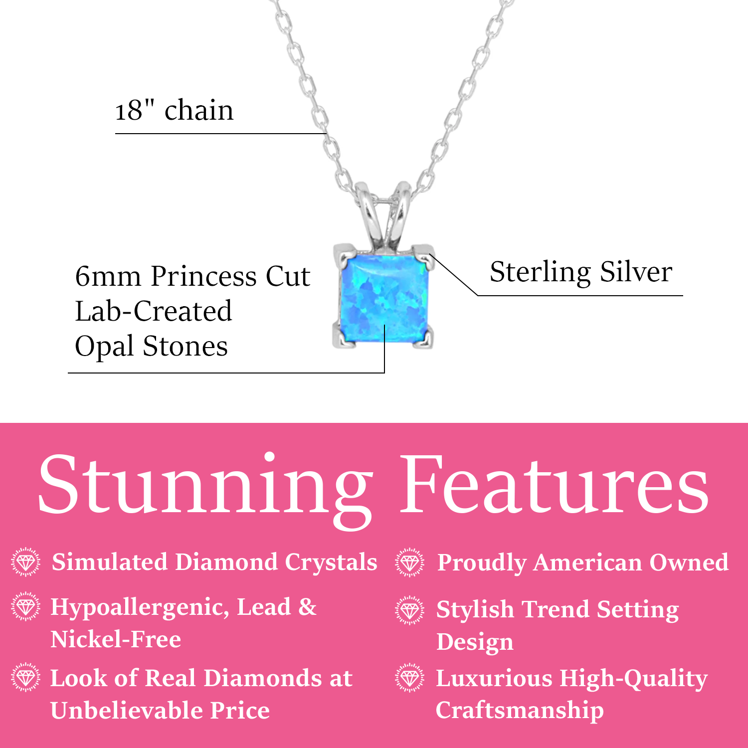 Amphitrite Opal Sterling Silver Pendant Necklace