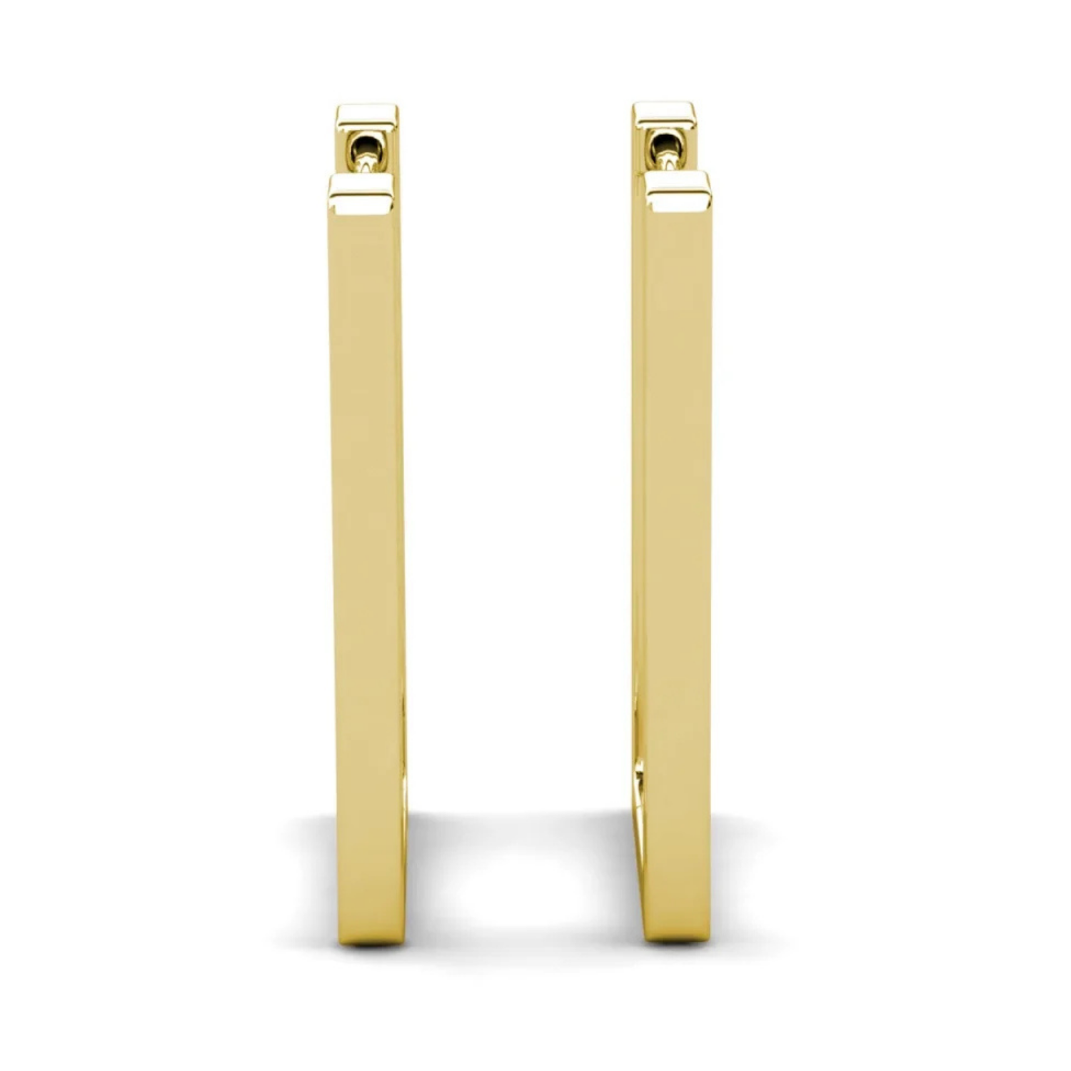 Annalise 18k White Gold Plated 24mm Silver Square  Hoop Earrings