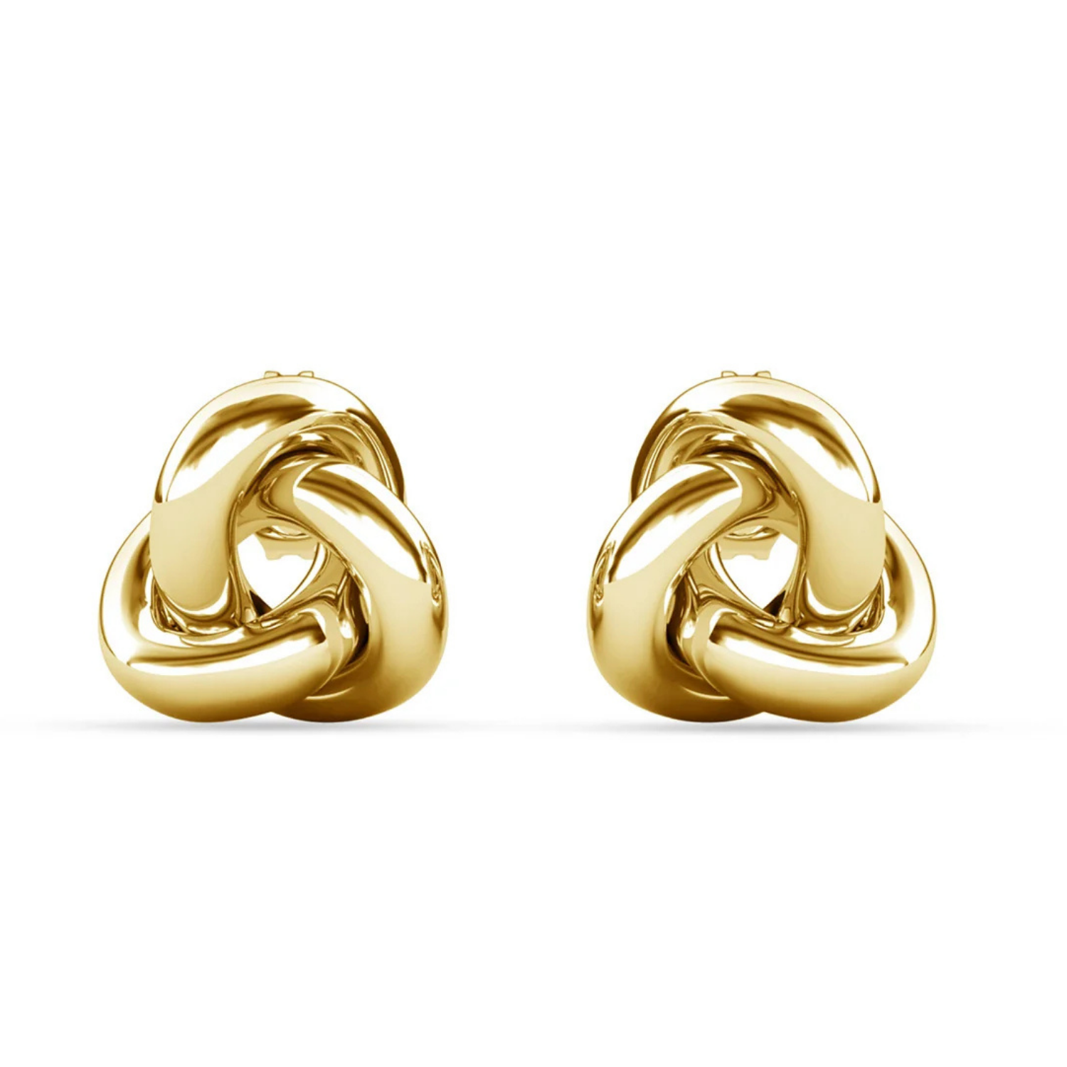 Ashley 18k White Gold Plated Knot Stud Earrings