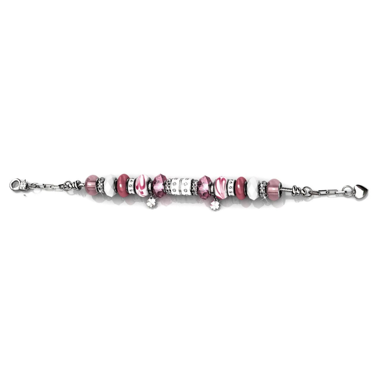 Aurora 18k White Gold Plated Beaded Bracelet with Swarovski Crystals
