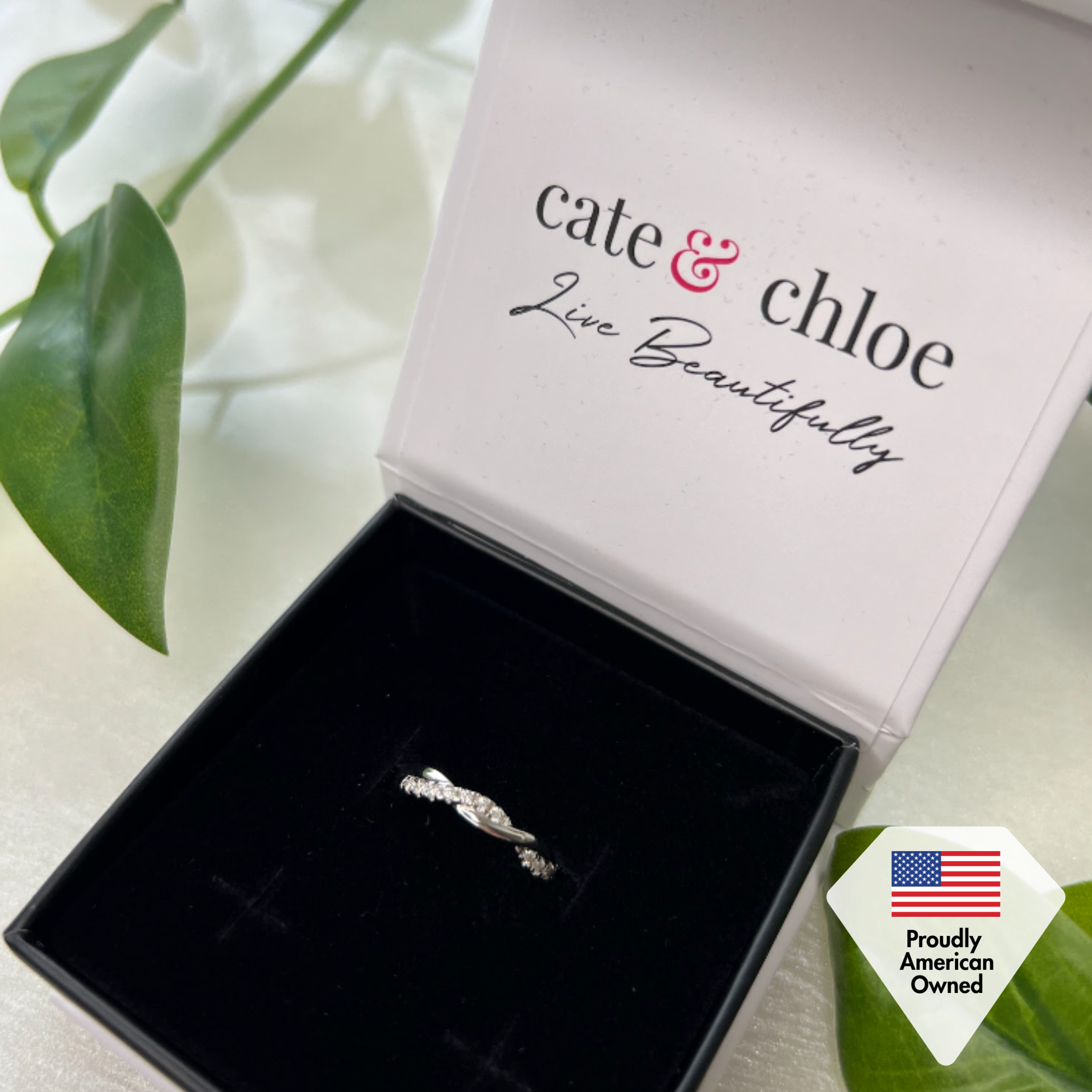 Moissanite by Cate & Chloe Avery 0.21tcw Round Cut 925 Sterling Silver 18k White Gold Plated Wedding Band
