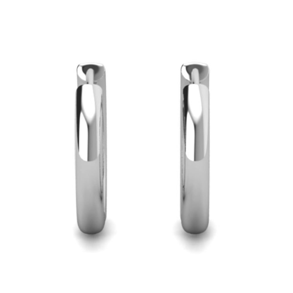 Bianca 仿钻石水晶镀 18k 白金银圈耳环