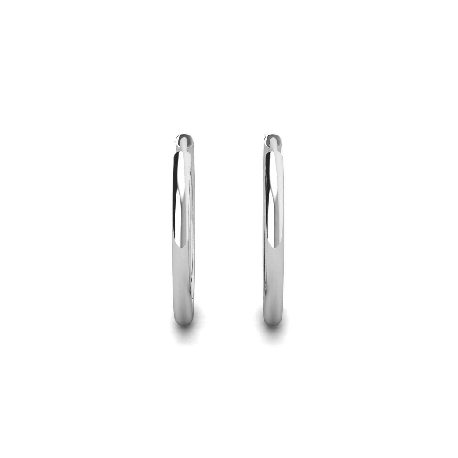 Leslie 18k White Gold Plated 10mm-40mm Hoop Earrings with Swarovski Crystals