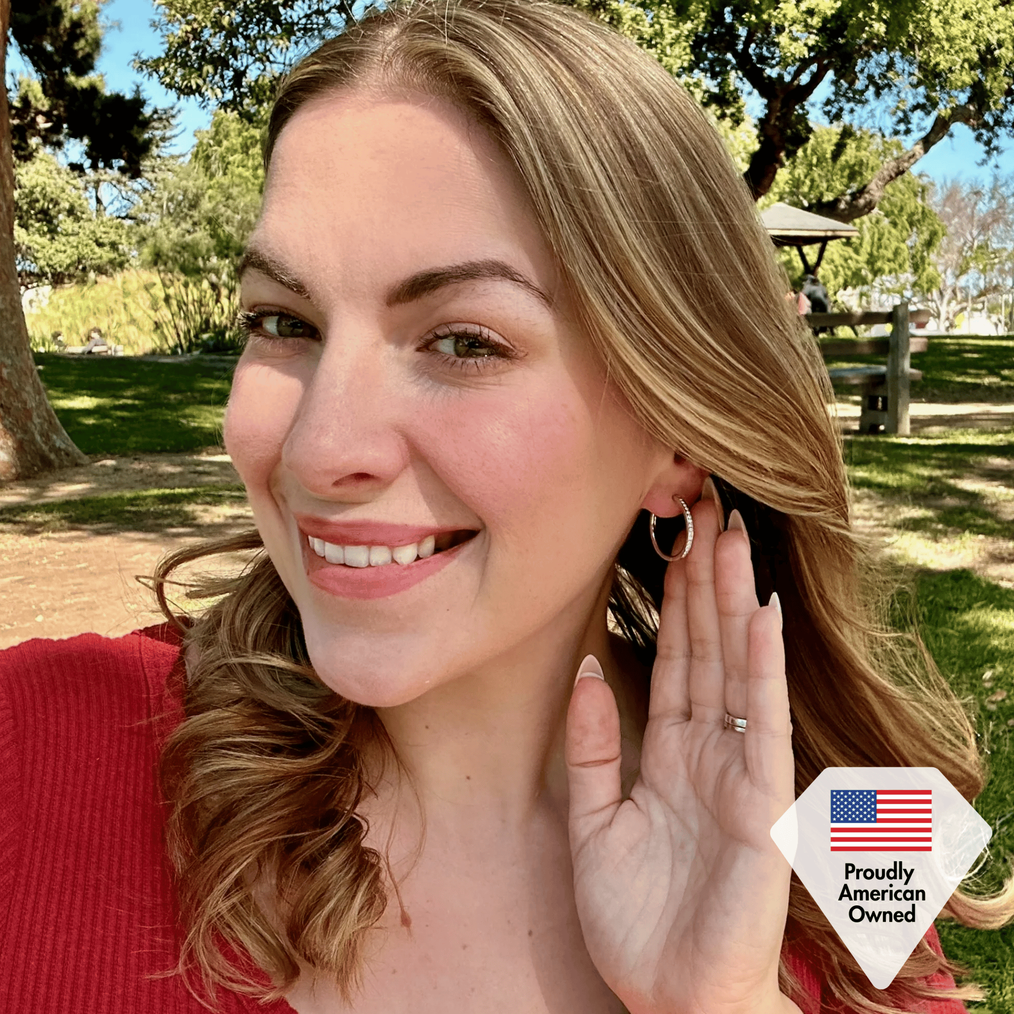 Bianca, Ruth, Nelly 18k White Gold Plated Earrings with Swarovski Crystals (3 Pair Set)