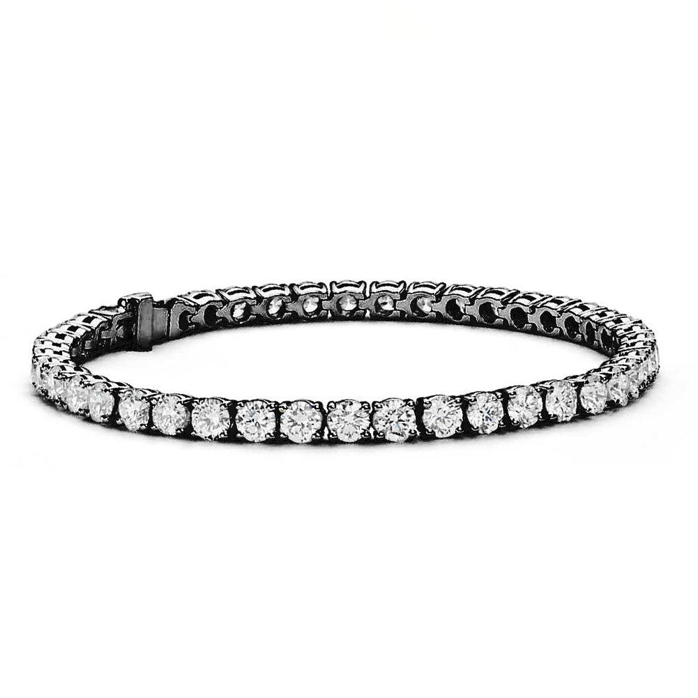 Olivia 18k White Gold Plated Tennis Bracelet with Simulated Diamond Crystals