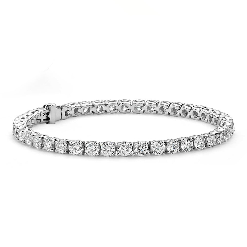 Olivia 18k White Gold Plated Tennis Bracelet with Simulated Cubic Zirconia Crystals