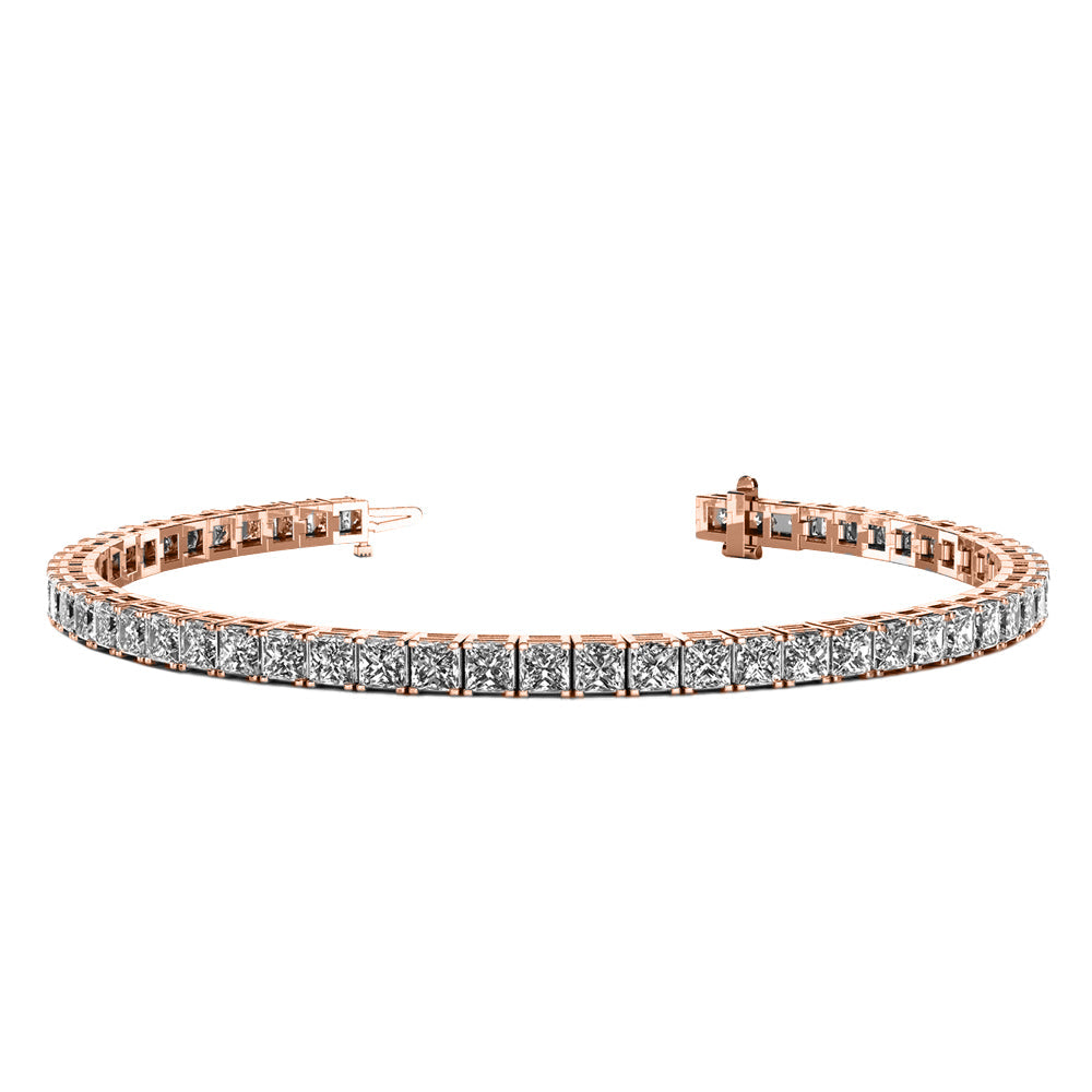 Leila 18k White Gold Plated  Tennis Bracelet with Simulated Diamond Crystal