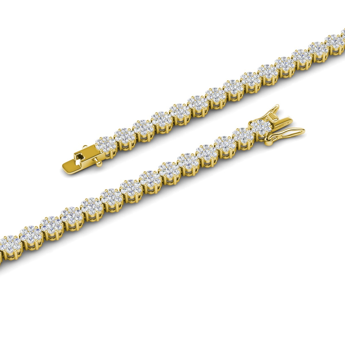 Ally 18k White Gold Plated Tennis Bracelet with Simulated Diamond Crystals