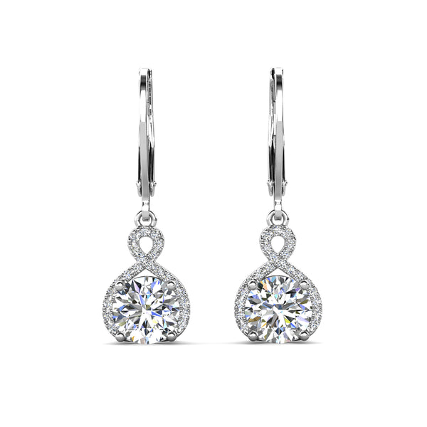 Alessandra infinity drop dangle earrings 