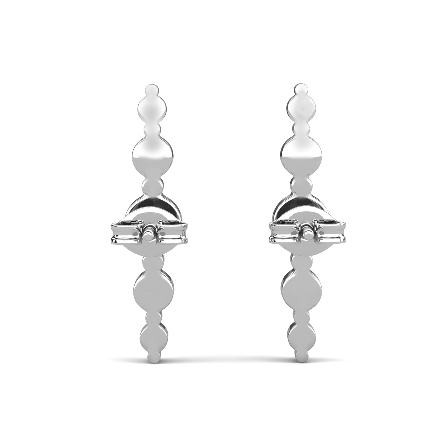 Theadora 18k White Gold Plated Linear Drop Earrings with Swarovski Crystals
