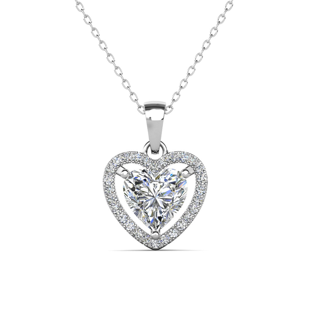 Cecilia, Amora, Laila 18k White Gold Plated Necklace for Women (Set of 3)